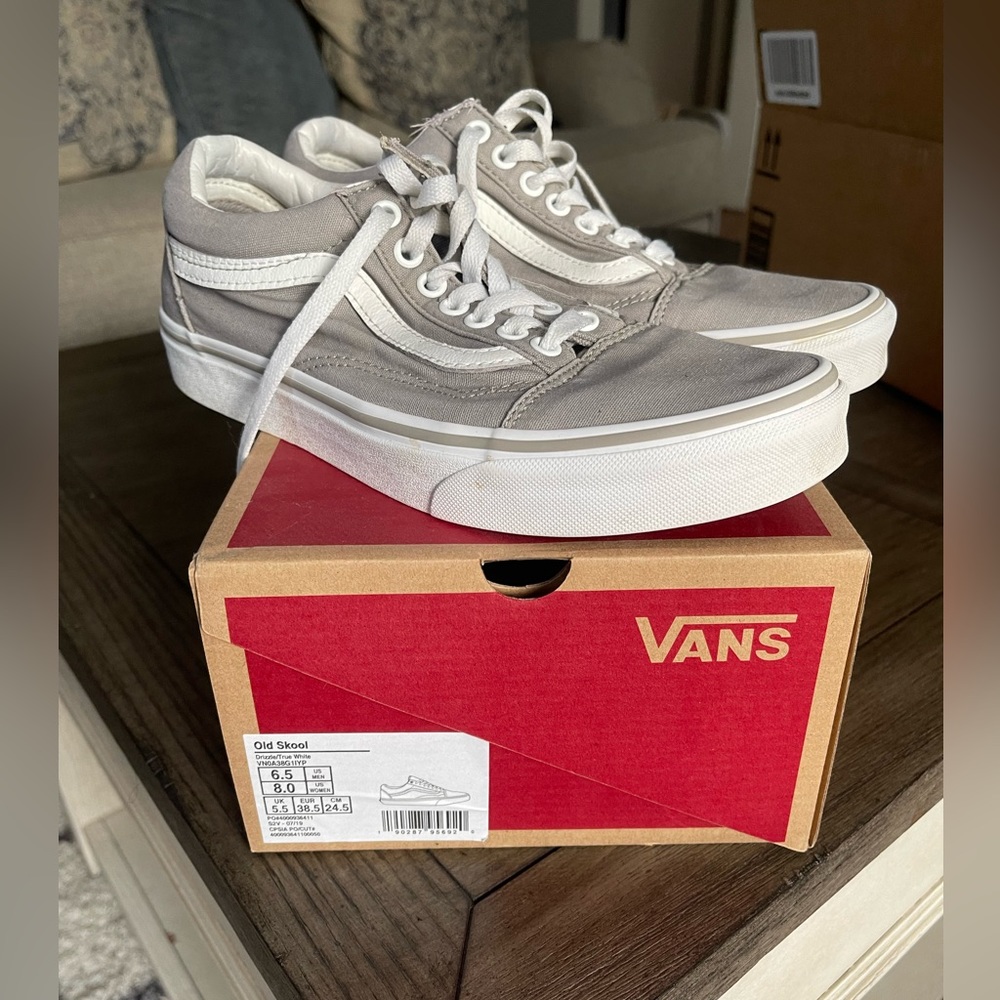 Gray/White Vans